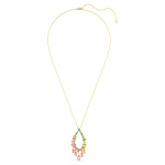 Gema pendant Mixed cuts, Multicolored, Gold-tone plated